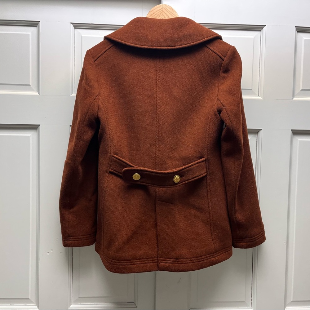 J. Crew Stadium Cloth Majestic Pea Coat in Rust - Picture 5 of 8